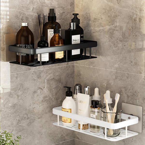 Bathroom Shelves Bathroom Shelves Aluminum No-drill Wall Mount Corner Shelf Shower Storage Rack Holder Makeup Organizer Shampoo Conditioner