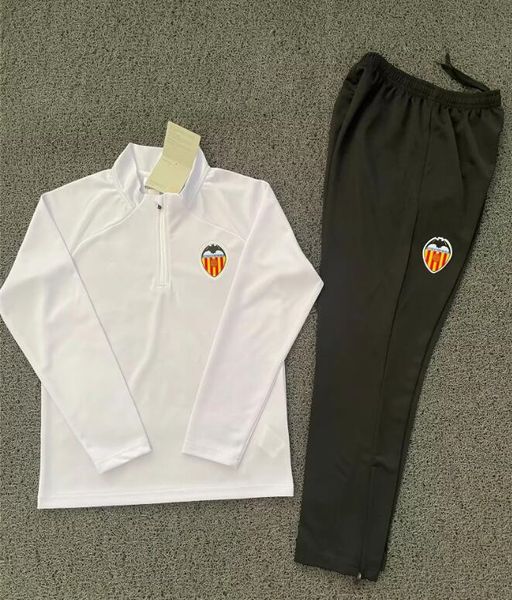 2024 2025 half zipper Valencia CF adult tracksuit jacket soccer jersey 24 25 tracksuit training Half pull long sleeve LONG zipper sets kit