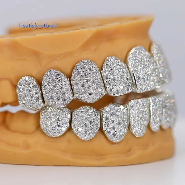 Best Fashion Hip Hop Rapper Jewellery Top And Bottom Iced Out Moissanite Grills Teeth From Indian Exporter