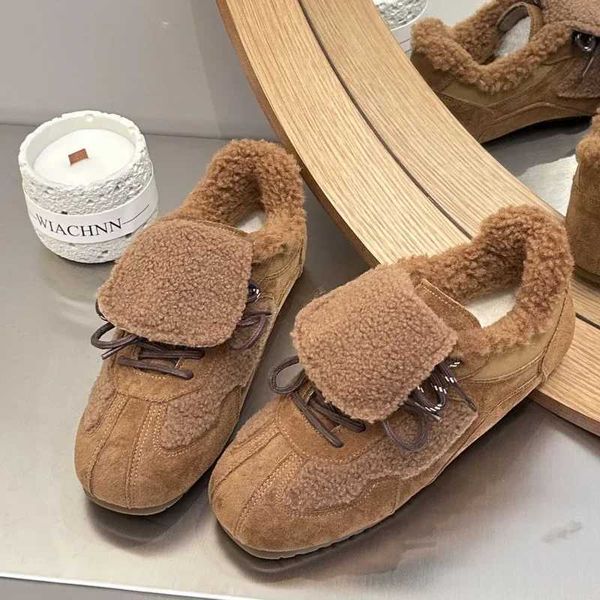 High Quality Flats Soft Wen Sneakers Slip-on Round Toe Vcanize Shoes for Wen Plush Warm Designer Shoes Zapatillas Mujer Z250117