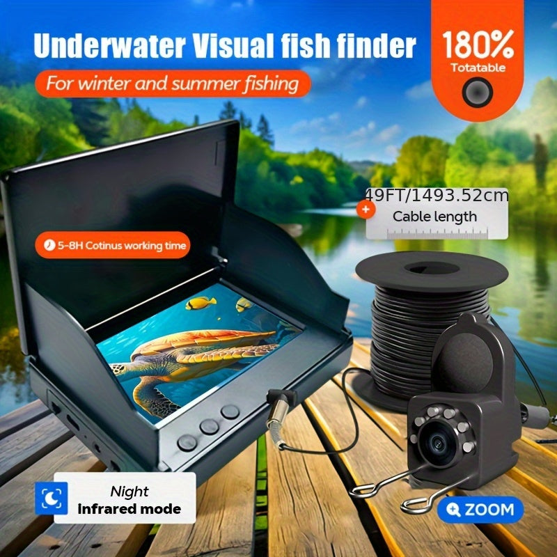TEMU Xhj Hd Fishing Monitor, 4.3 Inch Screen, Night , Portable Anchor Fishing Monitor And , Hd Fishing Monitoring System With Adjustable Monitor,