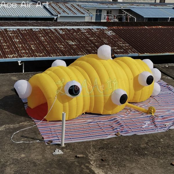 6m L x 2.5m W Outdoor Inflatable Tunnel Tent Multi-eyes Long Tent for Children Entertainment or Business in Mall