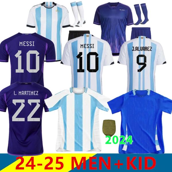 2024 Argentine jersey Copa America MESSIs MARADONA Argentino football shirts kids kit player version J.ALVAREZ MAC ALLISTER DI MARIA DE PAUL