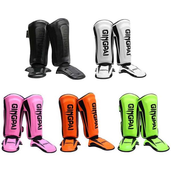 Protective Gear 1 Pair Kickboxing Boxing Shin Guard Pads Muay Thai Martial Arts Sanda Wushu Leg Protector Taekwondo Ankle Guards z241217