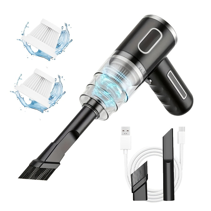 TEMU 2025 Upgraded Wireless Handheld Car Vacuum Cleaner, Car Vacuum Cleaner, Wireless Keyboard Cleaner With Super Strong Suction Of 120w, Powerful