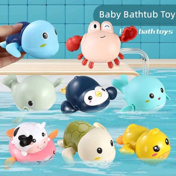 Banho relógio de banho Toys de natação de verão tocar água crianças coelho crianças chuveiro Toys de bebê banheira de banheira fofa animais