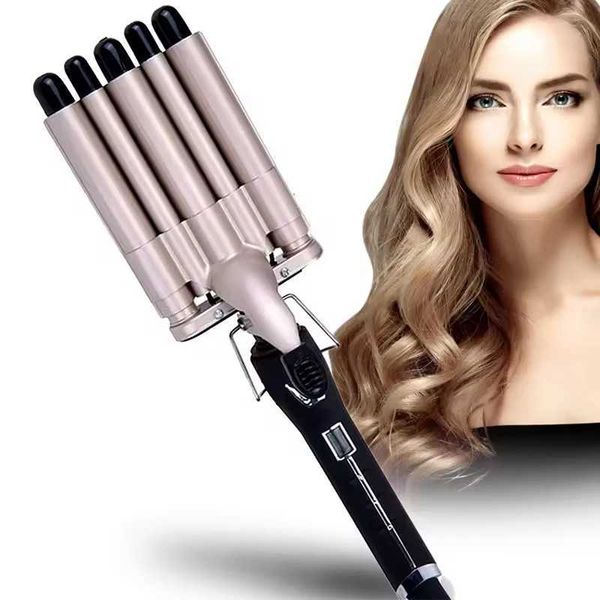 Hair Curlers Straighteners Portable 3-tube curly iron wavy three barrel egg hair hairpin H241121