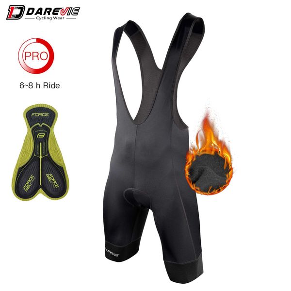 Darevie winter thermal cycle bib shorts mens gel pad 6 hours mens bicycle shorts with 7cm holder suitable for 5-5 winter warmthW250121