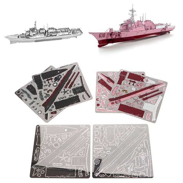 Burke Class Destroyer 3D Metal Puzzle Model Building Kit DIY Assembly Puzzle Model Toy Childrens Birthday Gift W241109