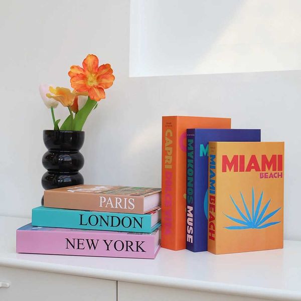 Exquisite Color large medium and small 3-piece set of fake books storage boxes living rooms coffee tables clubs hotel decorations W240826