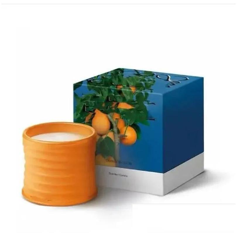 Spain Scented Pottery Jar Top Quality Fragrance Candle Ivy Aromatherapy Gift Box Decoration Christmas Drop Delivery Garden Decor Otyp0