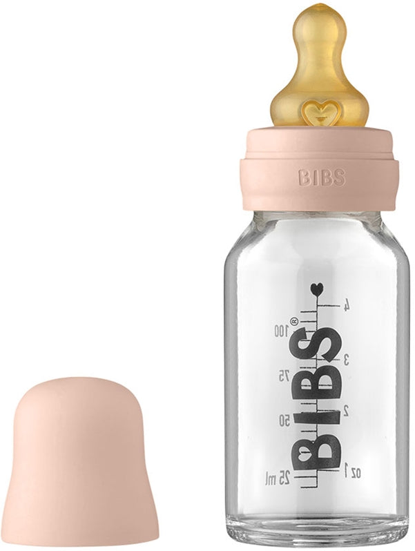 BIBS Babyglassflaske 110ml tåteflaske Blush 110 ml