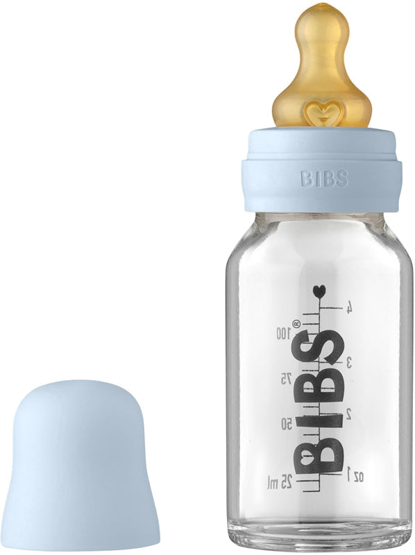 BIBS Babyglasflaske 110ml Babyflaske Blå 110ml