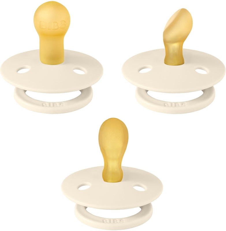 BIBS Try-It Storlek 1: 0+ månader elfenben babyset 3 st