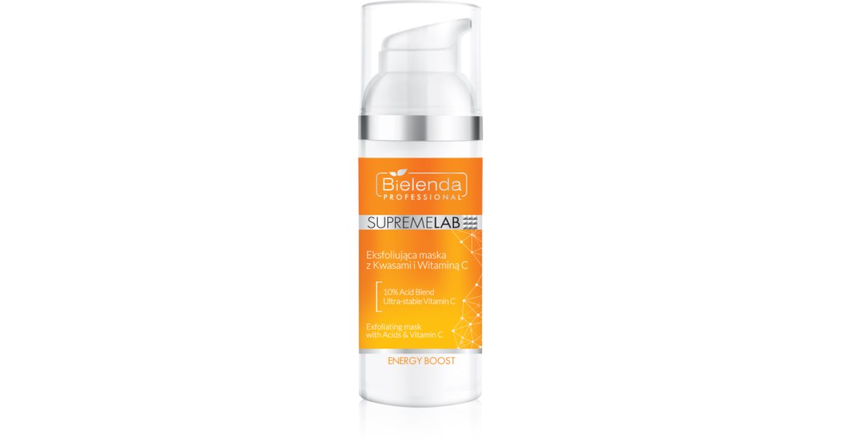 Bielenda Professional Supremelab Energy Boost mascarilla exfoliante con vitamina C 50 g