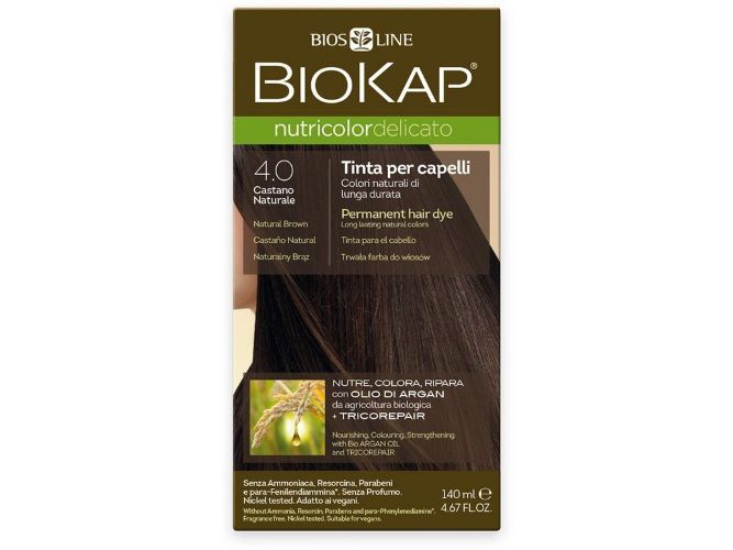 Biokap NUTRICOLOR DELICATO - Hårfärg - 4,00 Brun naturale 140 ml