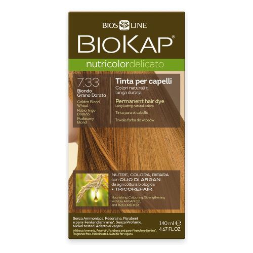 Biokap NUTRICOLOR DELICATO - Hårfärg - 7.33 Gyllenveteblond 140 ml