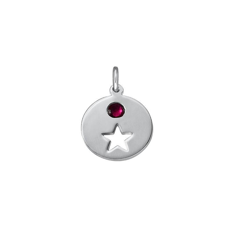 Birthstone Charm - Silver