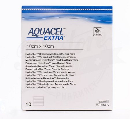 Aquacel Extra Hydrofiber Dressing, 6" x 6", 5 Each - Box