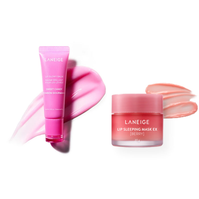 LANEIGE - Lip Glowy Balm - 10g - Sweet Candy (1ea) X Lip Sleeping Mask EX - 20g - Berry (1ea)