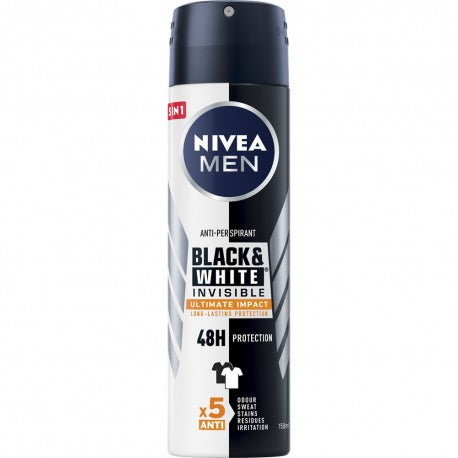 Nivea Deodorant spray invizibil Black & White Ultimate Impact 150 ml