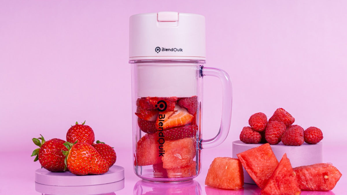 BlendQuik: Mason Jar Portable Blender Pink