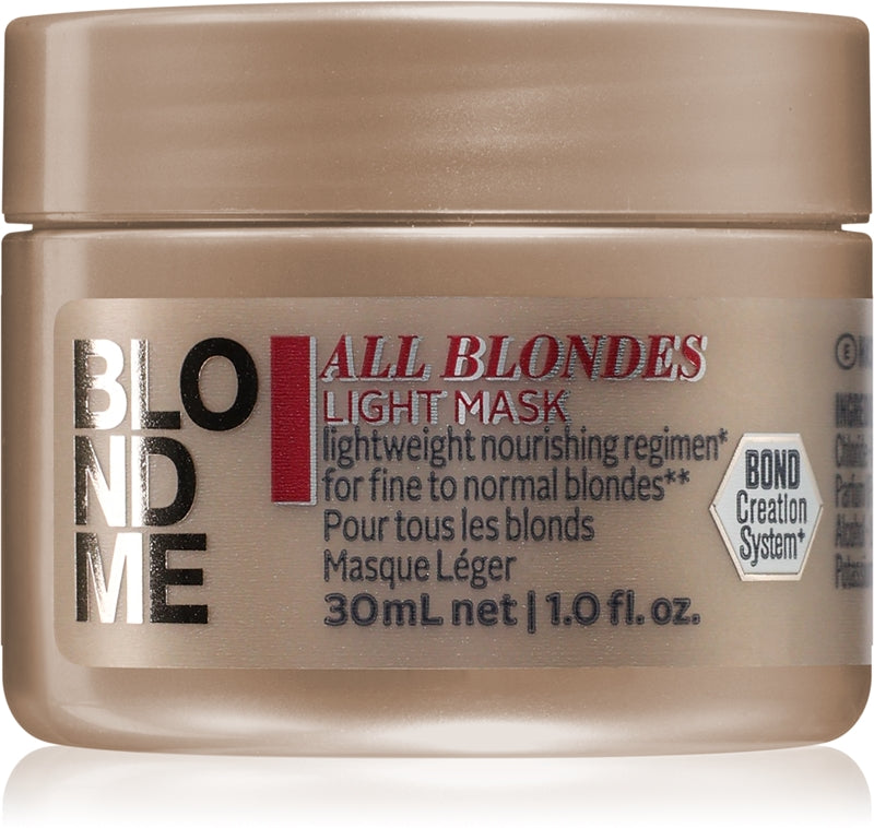 Schwarzkopf Professional Blondme All Blondes Light maschera nutriente per capelli delicati e normali 30 ml