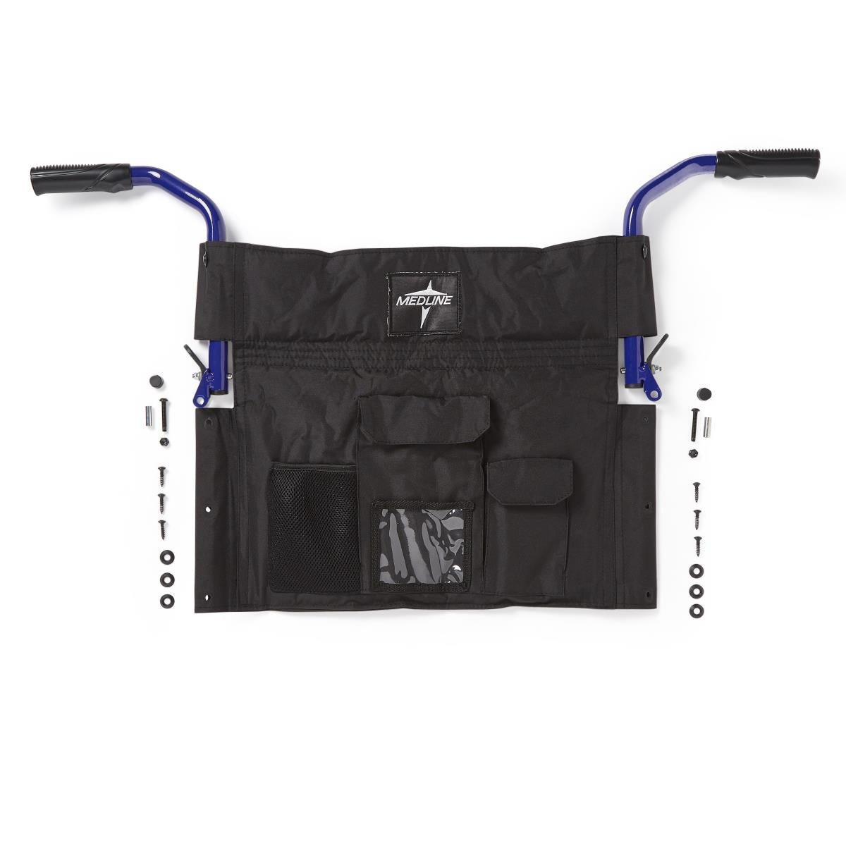 Blue Upper Handle for Ultralight Bariatric Transport Chair, 1 Pair