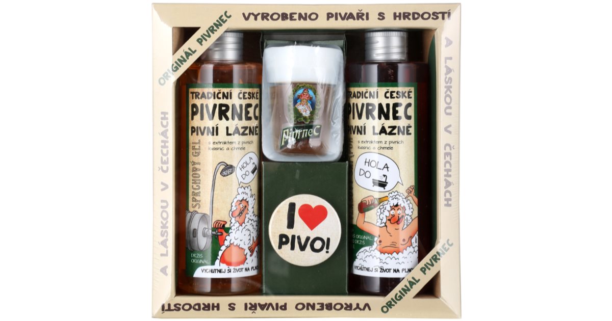 Bohemia Gifts & Cosmetics Beer set for body and hair for men shower gel 250 ml + hair shampoo 250 ml + handmade soap with glycerin 70 g + decorations