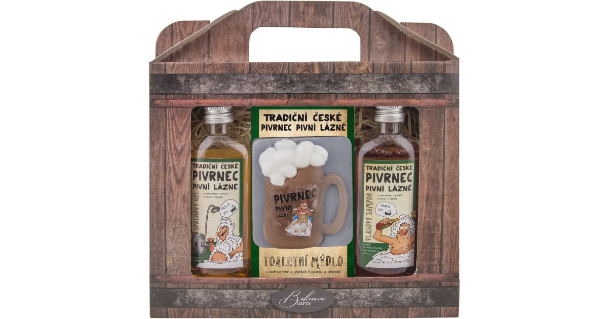 Bohemia Gifts & Kosmetikk Ølsett For Kropp Og Hår For Menn Dusjgel 100 Ml + Såpe 85 G + Hårsjampo 100 Ml