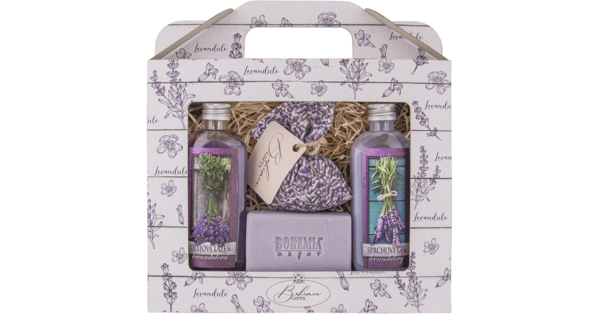 Bohemia Gifts Cosmética Corporal Gel De Ducha 100 Ml + Aceite De Baño 100 Ml + Jabón 100 G + Perfumes De Lavanda Lino