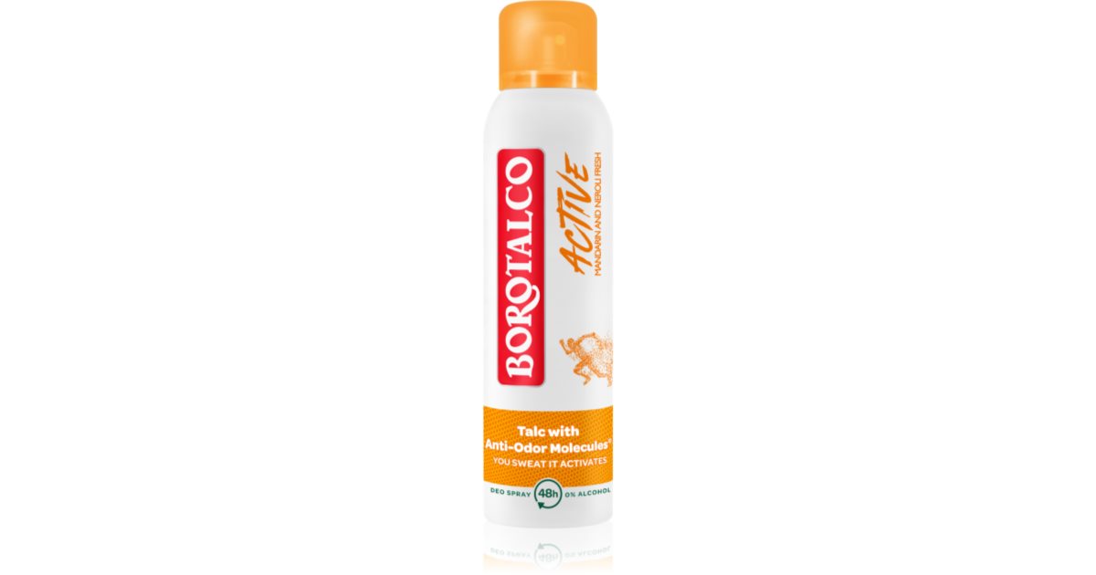 Borotalco Active Mandarino & Neroli Deodorante Rinfrescante Spray 48 Ore 150 Ml