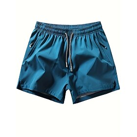 Homens calções atléticos Shorts de Corrida Shorts de Academia Esportes Para Noite Final de semana Respirável Secagem Rápida Corrida Casual Bolsos Com Cordão Ci