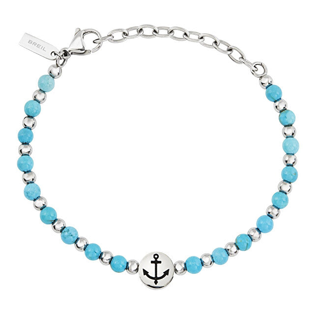 Breil Men's Steel Bracelet with Turquoise Soundwave TJ3591