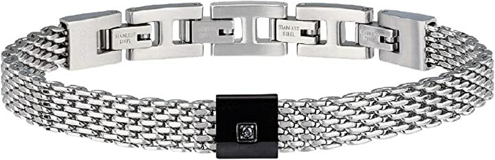 Breil Matching Black Diamond Steel Bracelet TJ2955