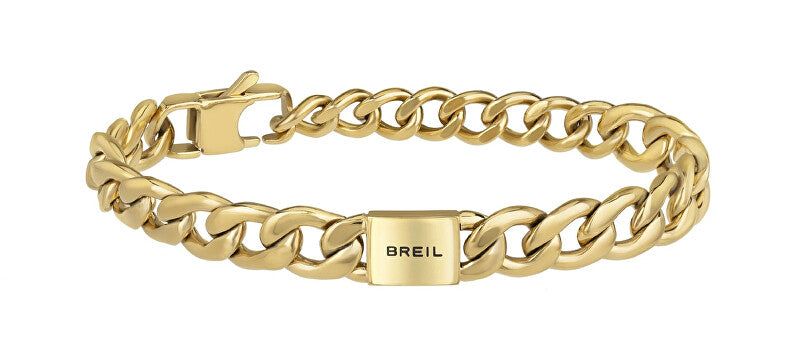 Breil Elegant gold plated bracelet for men Logomania TJ3069