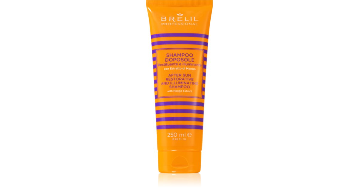 Brelil Professional Solar Nourishing After Sun-schampo för hår tröttat av klor, sol och saltvatten 250 ml
