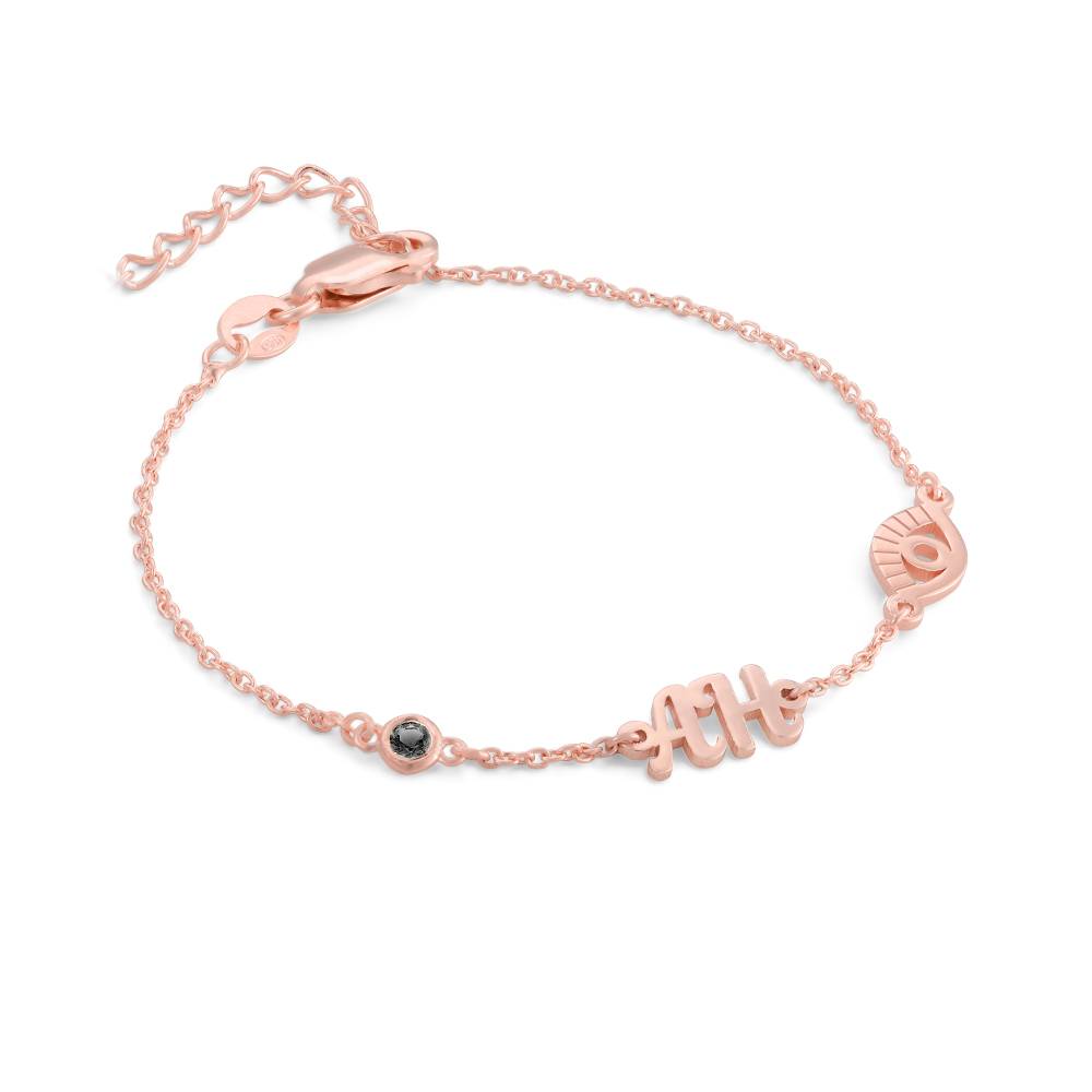 Bracelet-bracelet de cheville initiale Bridget avec œil protecteur et