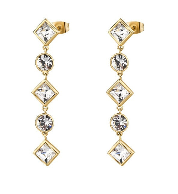 Brosway Boucles d'oreilles longues pendantes en cristal Emphasis BEH27