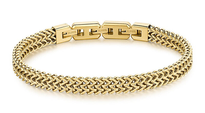 Brosway Elegant Gold Plated Chain Bracelet for Men Ink BIK100