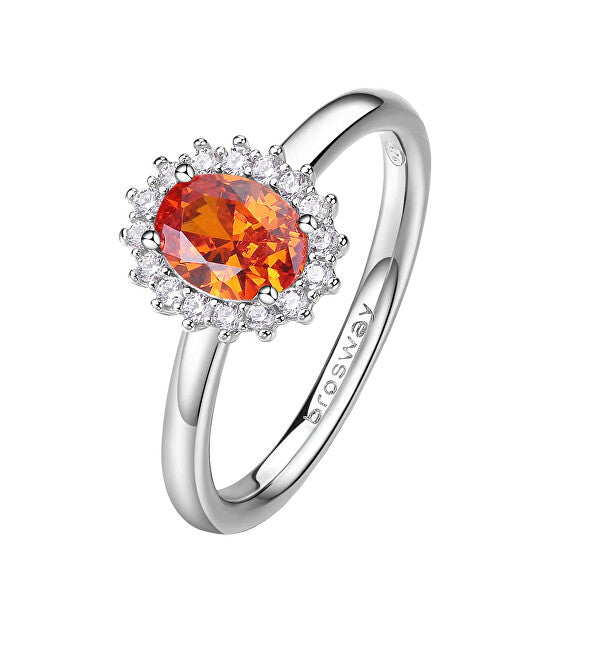 Brosway Bague élégante fantaisie en argent orange vitaminé FVO19 - Circuit : 52 mm