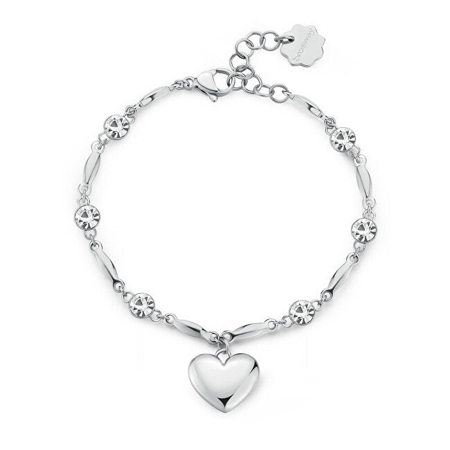 Brosway Beautiful Steel Bracelet with Heart-Shaped Crystals and Chakras BHKB211