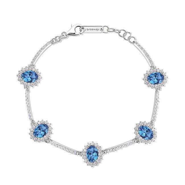 Brosway Luxury Silver Bracelet with Zirconia Fancy Freedom Blue FFB35