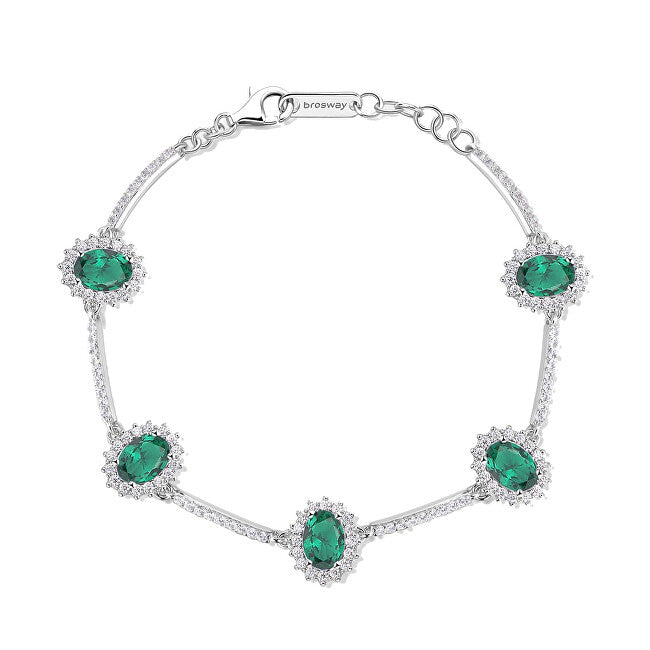 Brosway Luxury Silver Bracelet with Zirconia Fancy Life Green FLG34