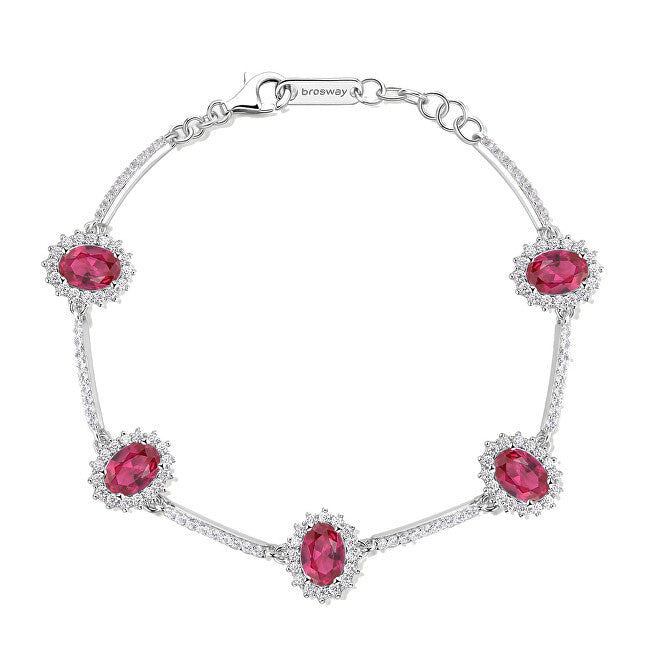 Brosway Luxury Silver Bracelet with Zirconia Fancy Passion Ruby FPR40