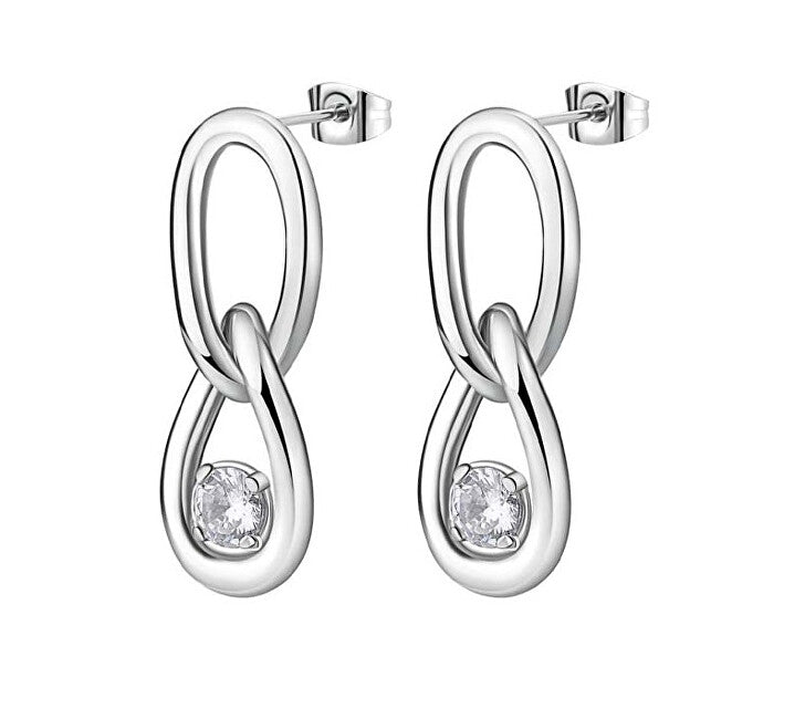 Brosway Boucles d'oreilles pendantes intemporelles en ruban d'acier BBN41