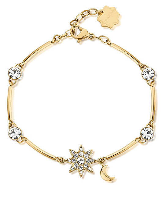 Brosway Timeless Gold Plated Star Bracelet with Chakra Crystals BHKB124