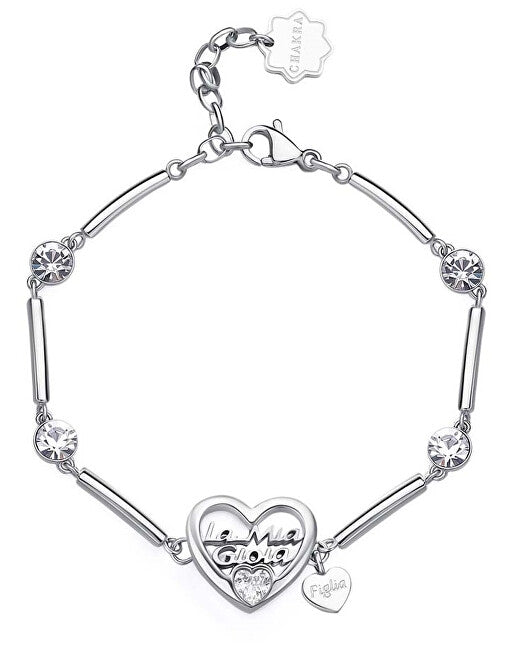 Brosway Delicate Steel Heart Bracelet with Chakra Crystals BHKB169