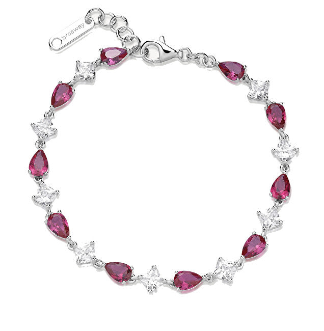 Brosway Fancy Passion Ruby Dazzling Sterling Silver Bracelet FPR113