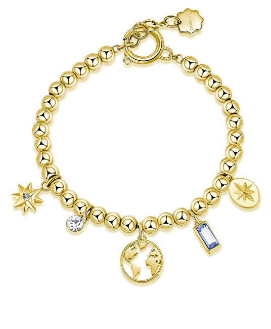 Brosway Guldperlearmbånd med Chakra Charms BHKB119